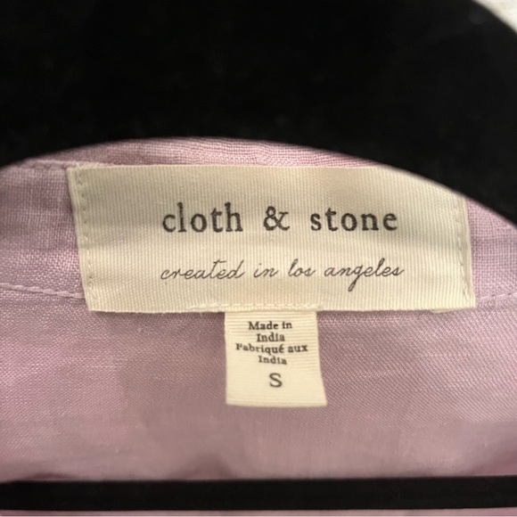 cloth & stone Tops - anthropologie cloth & stone purple linen buttondown Cabincore boho lagen look Sm